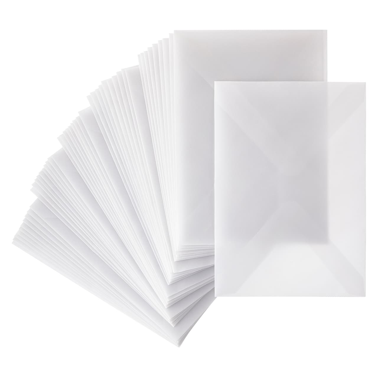 12 Packs: 50 ct. (600 total) 5.25" x 7.25" White Vellum Envelopes by Recollections™